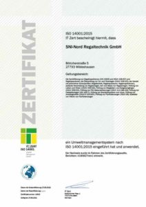 Zertifikat Umweltmanagementsystem